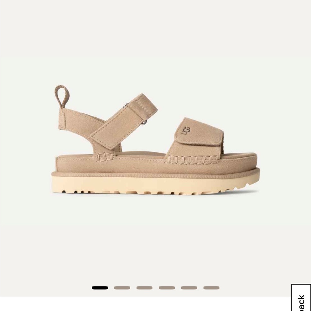 BRAND NEW UGG Goldenstar women’s sandals. Sand Color. Never worn!